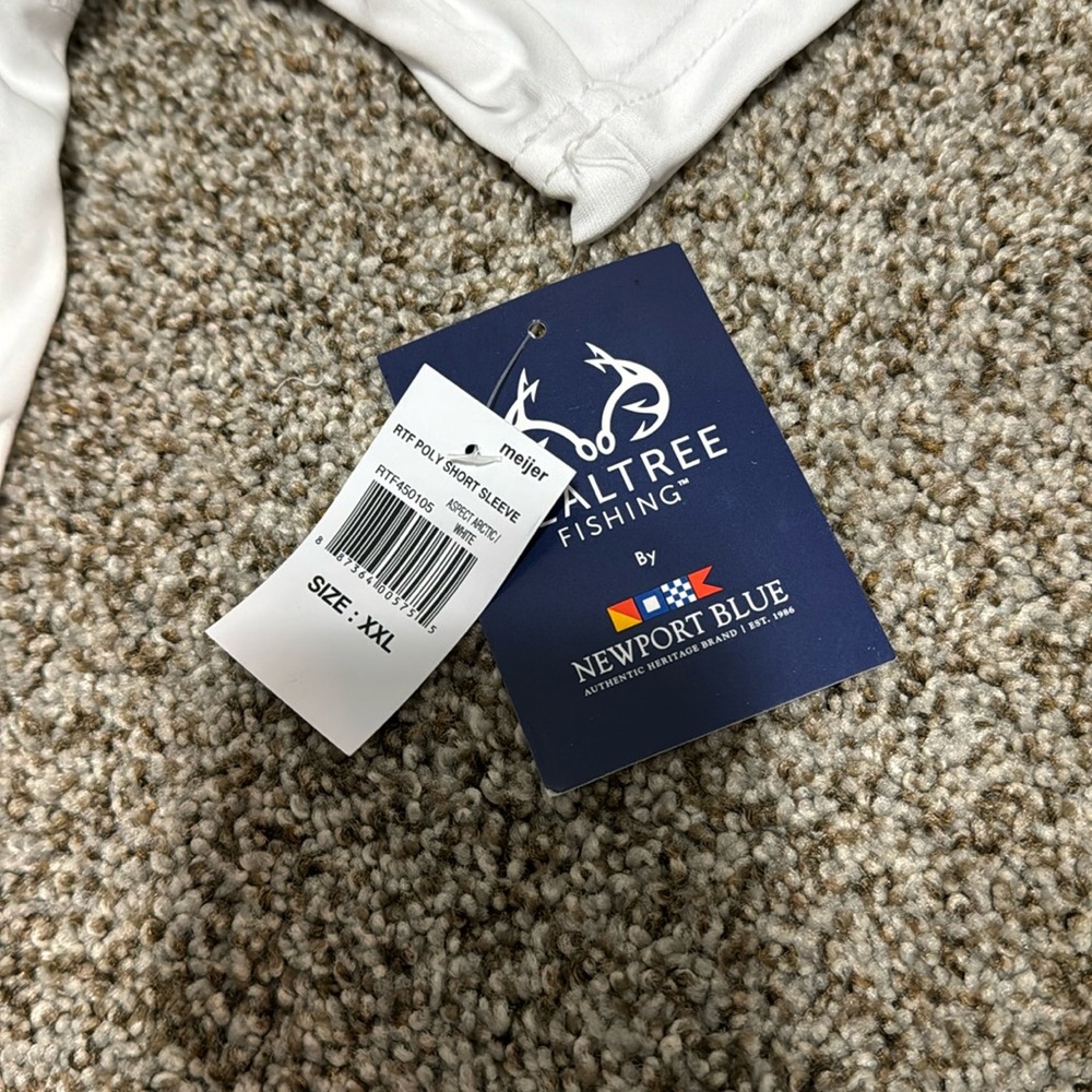 REALTREE FISHING RTF Poly Short Sleeve Tee in Aspect Arctic White size X… - Picture 5 of 8